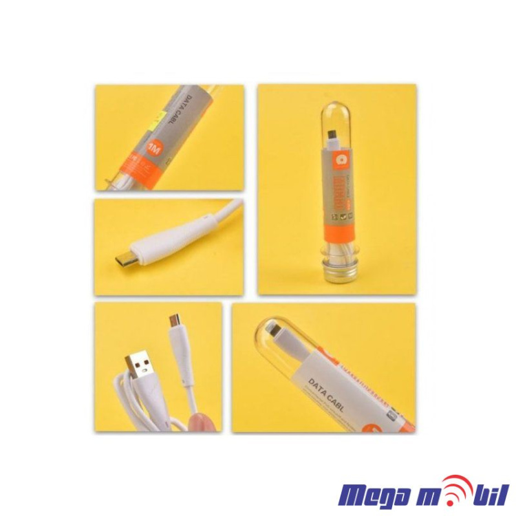 Data Kabel iPhone WUW-X204 2.4A 1m FAST white